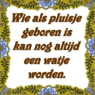 Tegeltje Wie als pluisje geboren.jpg